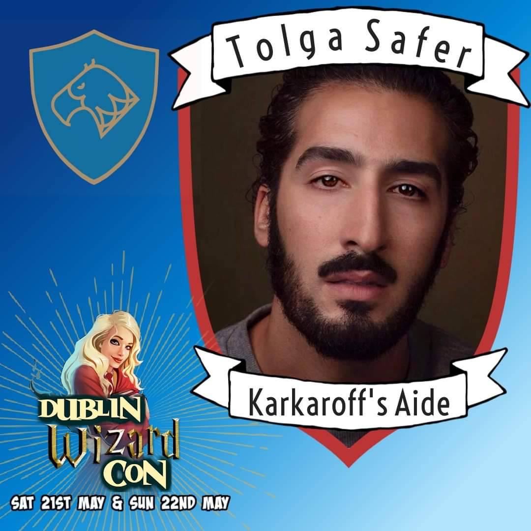 Last min surprise guest announcement!
We are delighted to have Karkaroff's Aide <a href="/tolga_safer/">Tolga Safer</a> with us at Dublin Wizard Con next weekend ⚡
Tolga and Stan Yanevski (Viktor Krum) will be representing Durmstrang and will be available for autographs and selfies all weekends