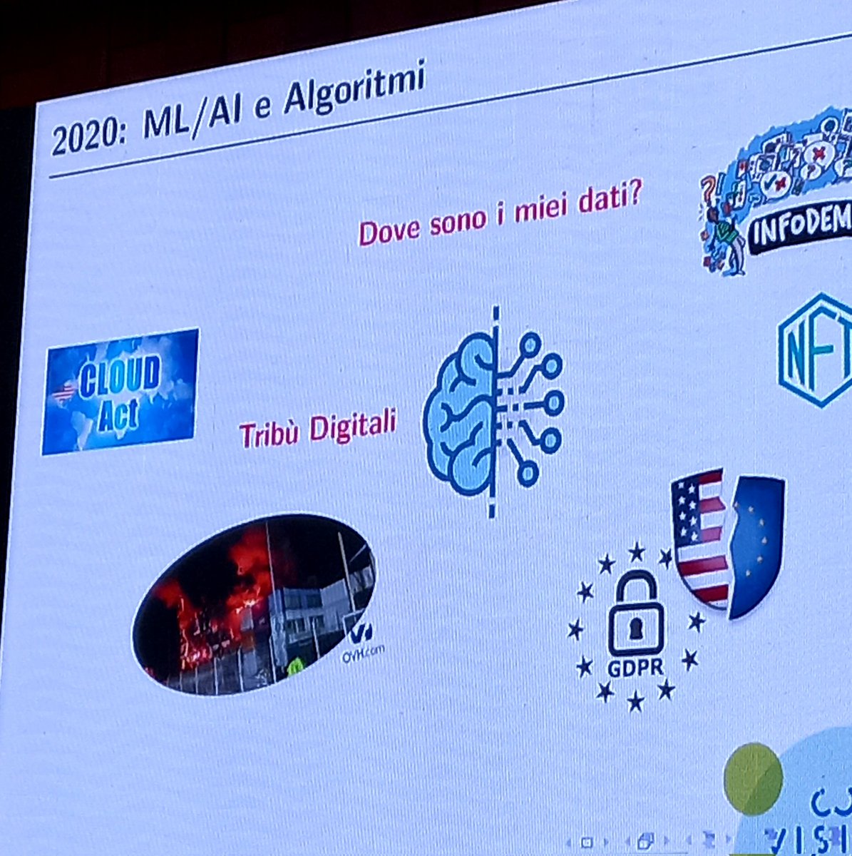 ReteGARR's tweet photo. Dalla visione utopica alla base di Internet ad oggi. @Max_Carboni ripercorre il cambiamento di #internet da bene comune a dominio di pochi grandi player, con una perdita di know-how da parte della ricerca. Servono nuove competenze per guidare il futuro #confgarr22 https://t.co/wUrFTD2vJq