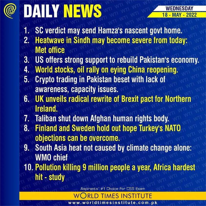 WTPublications's tweet photo. ~ News of the Day.
#JWTPublications #jwtmagazine #css #cssaspirants #cssaapirants2022 #cssaspirants2023 #news #newspaper #newsoftheday📰 #pas #irs #ias #ics #ifs #ips #upsc #psp #wti #worldtimesinstitute
https://t.co/jpA5u0I6b4 https://t.co/QxwkkrnzS8
