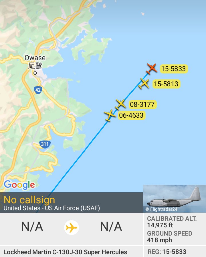 Oceanworldfree's tweet photo. 🇺🇲USAF KANTO50 15-5833 #AE5DF6
🇺🇲USAF KANTO54 15-5813 #AE5C94
🇺🇲USAF KANTO52 08-3177 #AE4AF2
🇺🇲USAF 06-4633 #AE1531
#Shima, #Mie
Lockheed Martin C-130J-30 Hercules (4) https://t.co/wBQnF3Vc3D