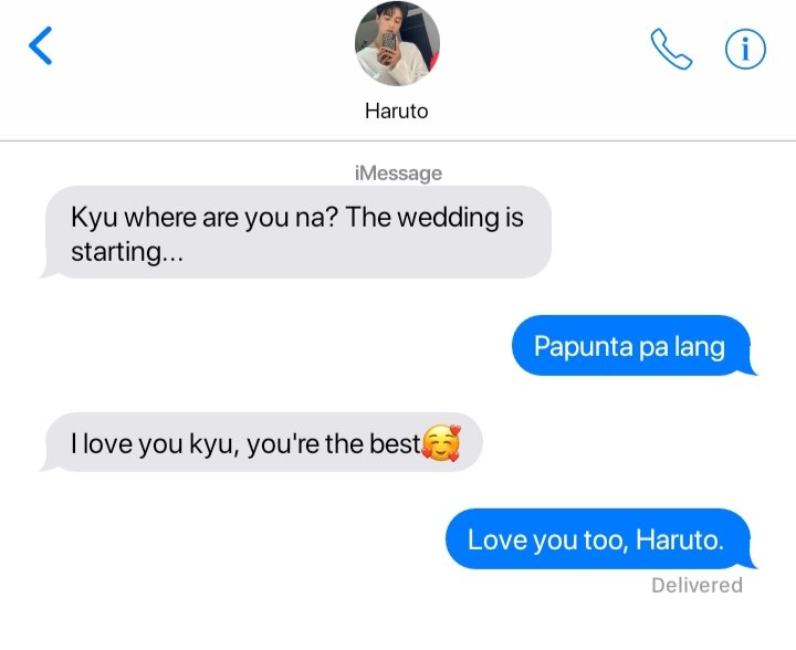 nabisunflow's tweet photo. “𝐈'𝐦 𝐡𝐚𝐩𝐩𝐲”
—a harukyu two tweets au

kung saan... https://t.co/4OgPSooEHu