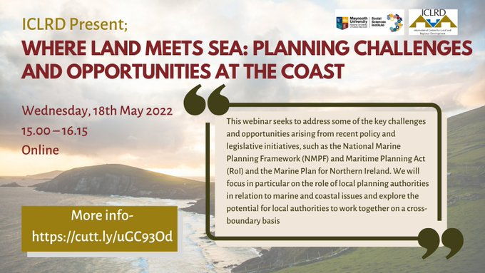 ICLRD_Org's tweet photo. Today's the day - the kick-off of the 2022 @ICLRD_Org webinar series. Have you registered yet? #MSP #NMPF #Transboundary #LandSeaInteractions @CormacWalsh82 @hezjritchie @marymac102_mary @onwonaansong @SybilthePlanner @ellen_macmahon @MU__SSI @ULSTER_BSABE https://t.co/s2ja6ZorFd