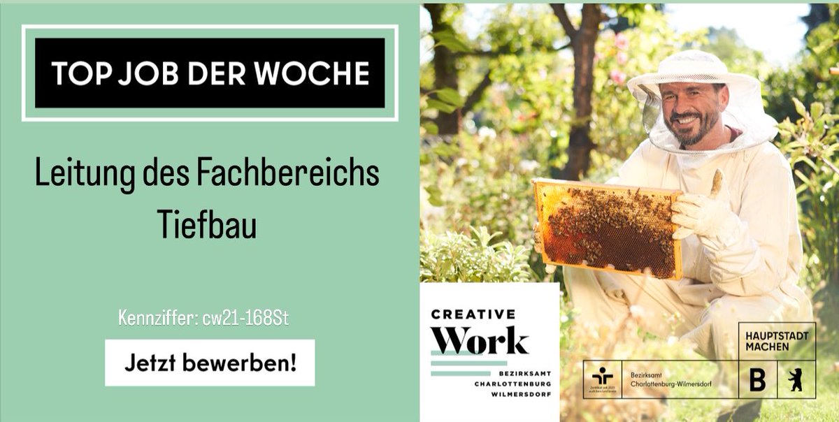 #topjob 2 der Woche:
Leitung des Fachbereichs Tiefbau

Besoldungsgruppe: A14 / Entgeltgruppe: E14 TV-L 

Vollzeit mit 40 bzw. 39,4 Wochenstunden (Teilzeitbeschätigung ist möglich)

Bewerbungsschluss:  10.06.2022
#karriere #karrierebacw #teambacw