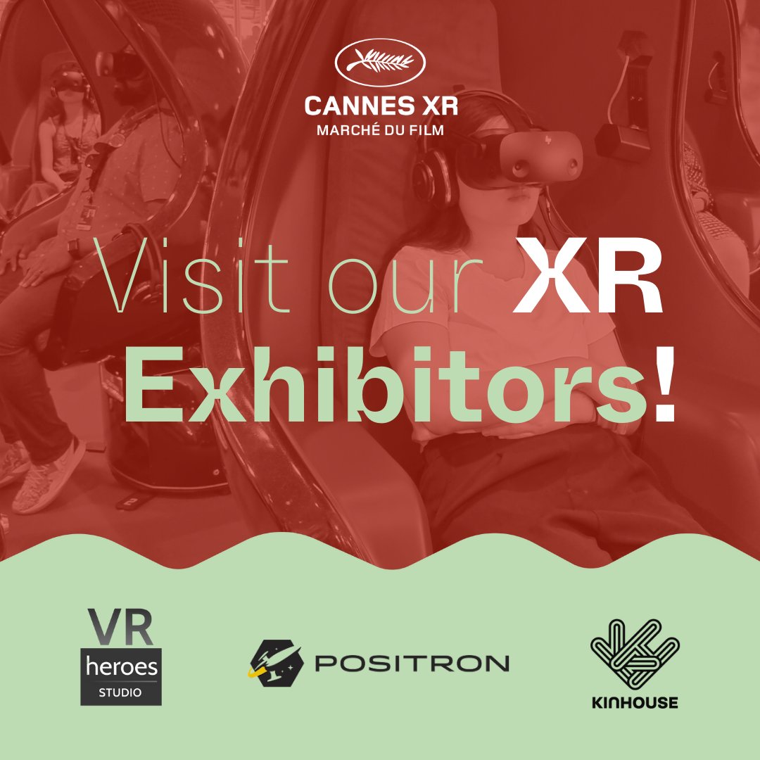 CompetImmersive's tweet photo. 🔴 Discover the latest in all things immersive with this year’s #CannesXR exhibitors! ➡️ #VRheroesStudio #KinhouseStudio @gopositron are all here to greet you at 📍 Riviera stands E13/E15/E17! #MDF22 #MarcheDuFilm https://t.co/8PCLzmVesD