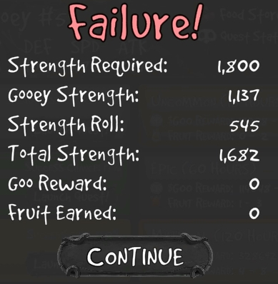 333bismuth's tweet photo. As @GooeysP2E questing came live last week ive been having lots of fun strategizing what the best way to play is. I had some great wins today. Plenty of $GOO and fruits but a Foxtail Fruit too! I love my Gooey #NFTs ❤️ 
🌐https://t.co/AoCYiya2kx
#PolygonNFTs #P2E https://t.co/R6YrlmjVRp