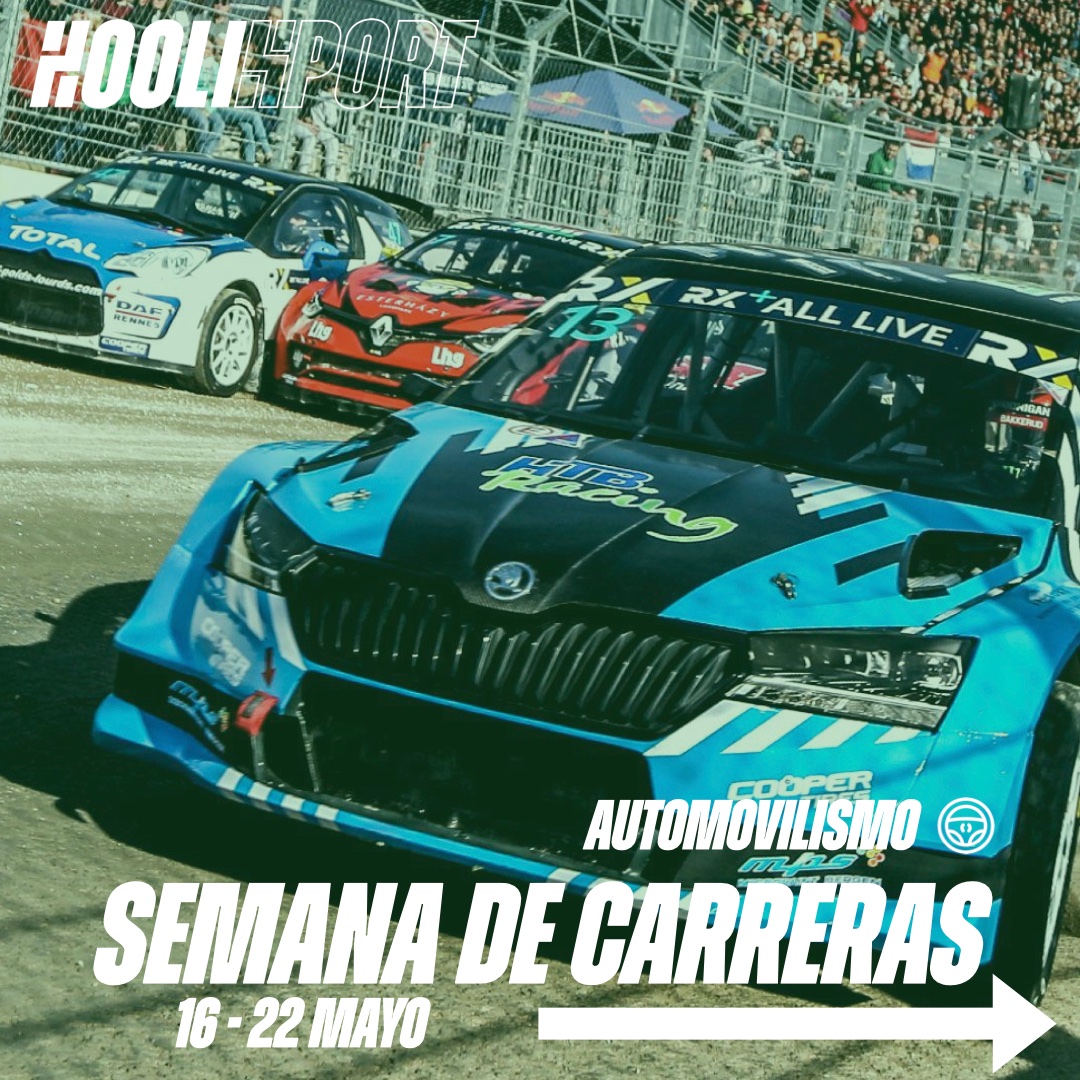 Hoolisport's tweet photo. 🏎🏁SEMANA DE AUTOMOVILISMO 16-22 MAYO

#F1 #SpanishGP #F2 #F3 #WSeries #ETRC #WRC #PortugalRally #RallyPortugal #ERX #DTM #GTWorldChAm #GTWorldChAsia #NASCAR #NASCARAllStar #NASCARTRUCK #NASCARXfinity #CERTT #IberianHistoric https://t.co/0mT9U9t1As