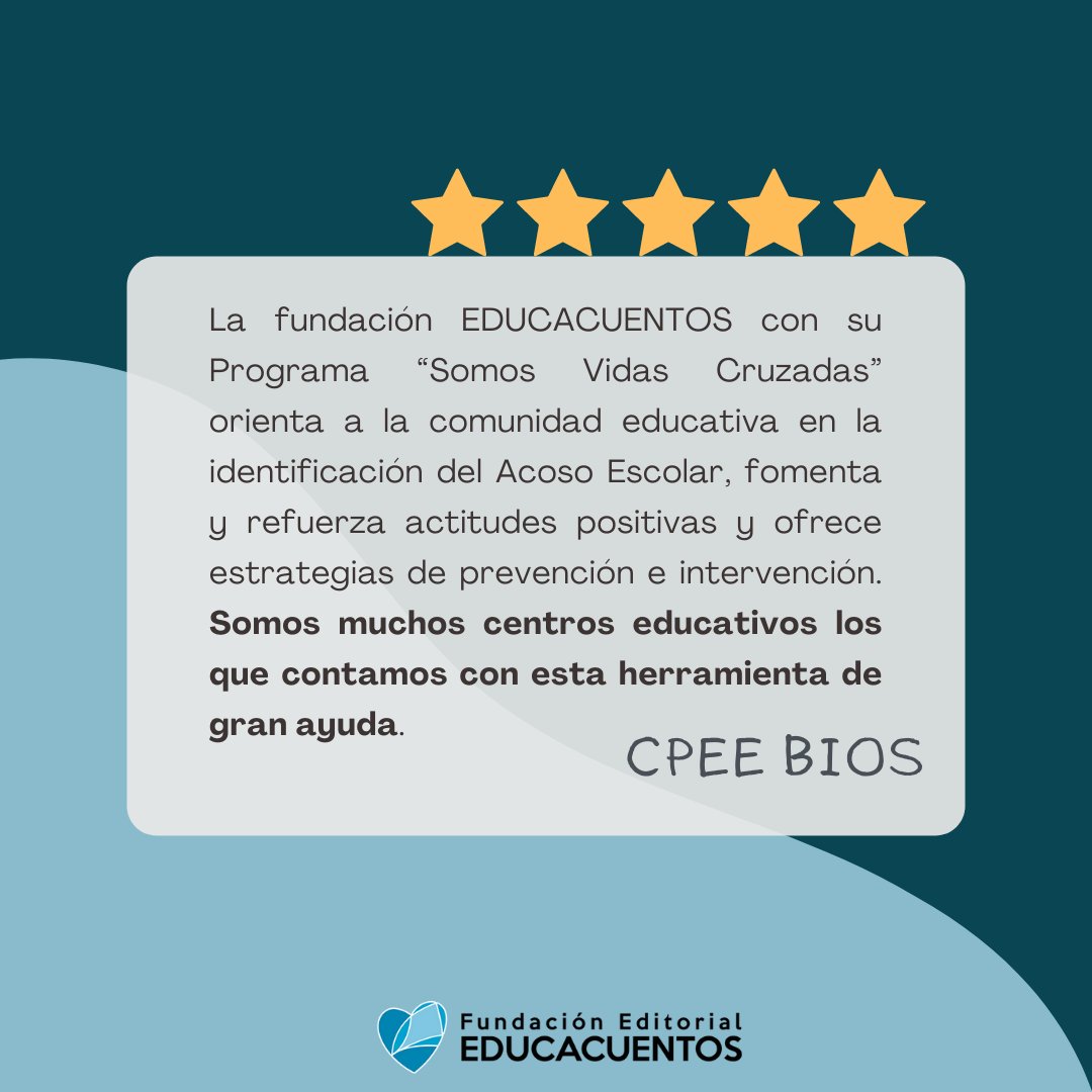 EducacuentosOrg's tweet photo. La Plataforma Somos Vidas Cruzadas forma parte del programa de muchos #centroseducativos en todo el territorio español. Hoy os dejamos con este #testimonio del #CPEE BIOS, en #Talavera. ¡Gracias por vuestras palabras, nos ayudáis a seguir creciendo!
https://t.co/FUCbkdJeBG

#CLM https://t.co/oNdZoLaj6d