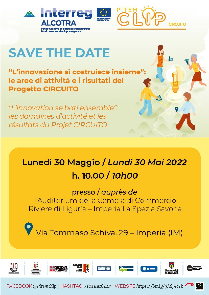 CCIAARIVLIG's tweet photo. save the date
𝙇'𝙄𝙉𝙉𝙊𝙑𝘼𝙕𝙄𝙊𝙉𝙀 𝙎𝙄 𝘾𝙊𝙎𝙏𝙍𝙐𝙄𝙎𝘾𝙀 𝙄𝙉𝙎𝙄𝙀𝙈𝙀
𝙇𝙚 𝙖𝙧𝙚𝙚 𝙙𝙞 𝙖𝙩𝙩𝙞𝙫𝙞𝙩𝙖̀ 𝙚𝙙 𝙞 𝙧𝙞𝙨𝙪𝙡𝙩𝙖𝙩𝙞 𝙙𝙚𝙡 𝙥𝙧𝙤𝙜𝙚𝙩𝙩𝙤 𝘾𝙄𝙍𝘾𝙐𝙄𝙏𝙊
Imperia, 30 maggio 2022
👉👉 https://t.co/EkzyATIHcs
#pitem_circuito #pitemclip #cciaarivlig https://t.co/8sjwalKeus