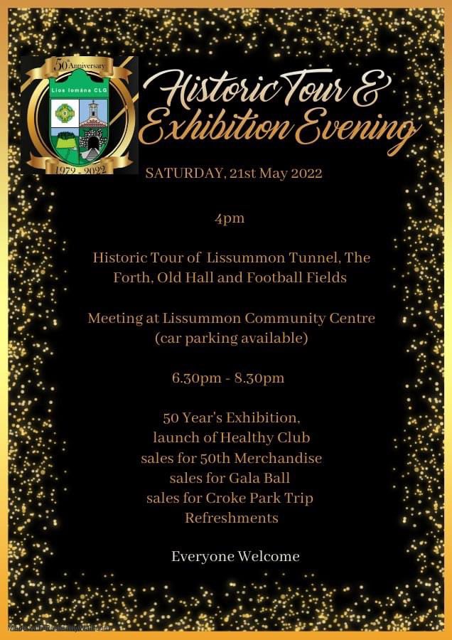 Big event this weekend celebrating 50 years of <a href="/LissummonGFC/">Lissummon GFC</a> Historic Lissummon Railway Tunnel and Forth Walk, longest in Ireland <a href="/RicesPoyntzpass/">Rices Poyntzpass</a> <a href="/ArmaghI/">Armagh I</a> <a href="/Newryie/">Newry.ie</a> <a href="/newryreporter/">Newry Reporter</a> <a href="/NewrySport/">Newry Reporter Sport</a> <a href="/NewryDemo/">Newry Democrat</a> <a href="/nigreenways/">NI Greenways</a> <a href="/Armagh_GAA/">Armagh_GAA</a> <a href="/ArmaghLGFA/">ArmaghLGFA</a> <a href="/officialgaa/">The GAA</a> #gaahealthy #irishhistory