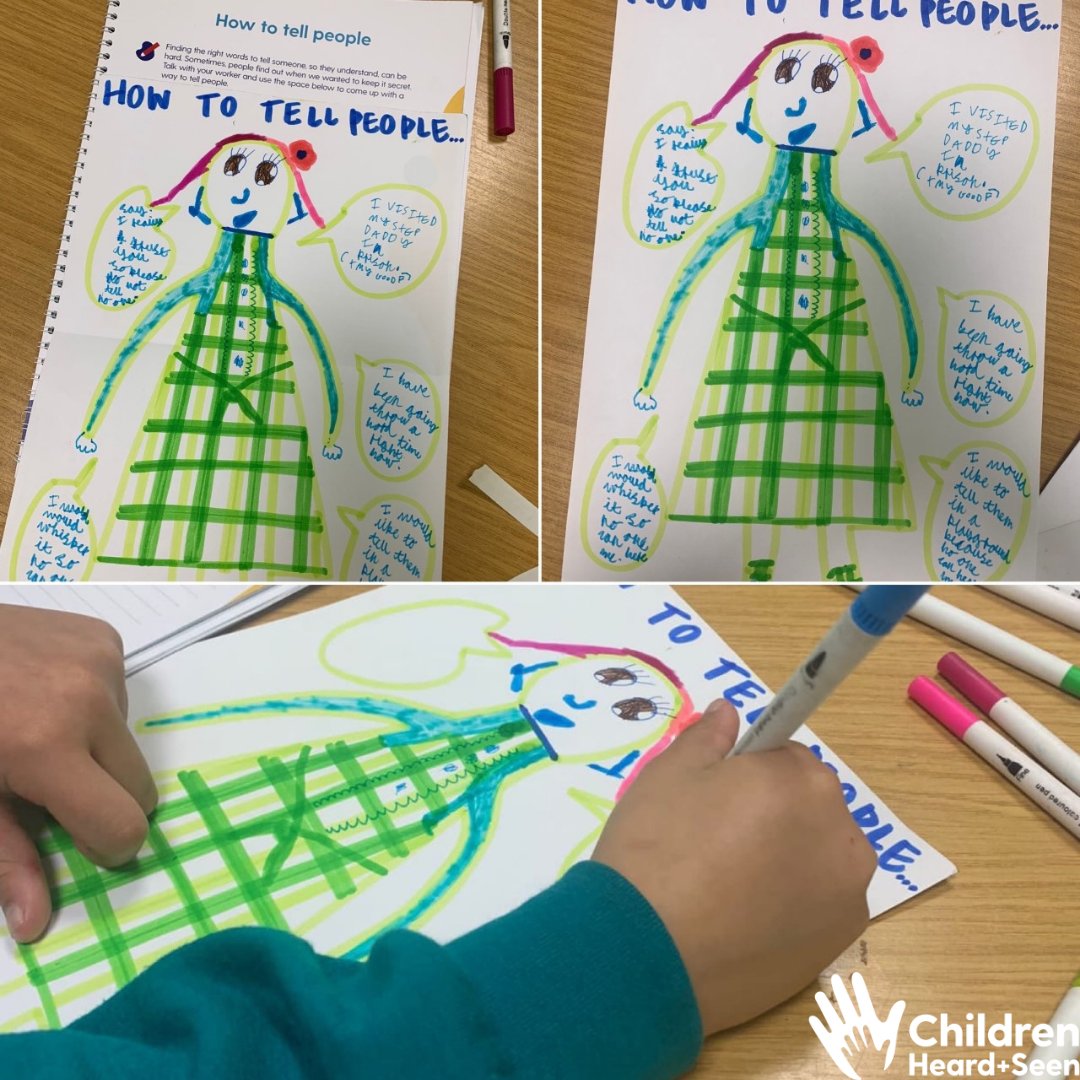 ChildrenHandS's tweet photo. Whether to tell &amp; how to tell people that their parent is in prison is one of the many challenges faced by the children we support. Today in a 1:1 this child was able to think of ways they would like to tell people &amp; how to deflect difficult questions #itwasntme https://t.co/9lIsNNZBDT