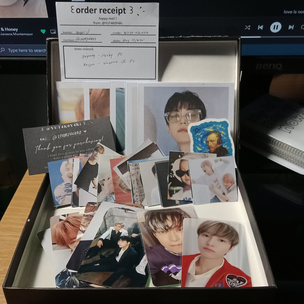 bywjhui's tweet photo. ꒰ #loverjaymails ꒱
hi @YUT4K0Y4Ki! renjun and doie came home safely! 🫶 thank you for the dicon pcs, i didn't expect it 🥹 also, the amount of freebies 💯 thank u so much! more buyers to come po! till the next transaction <3 I'll take care of dy and rj, also —
#wy0108_thanks https://t.co/ElenZNJy6G