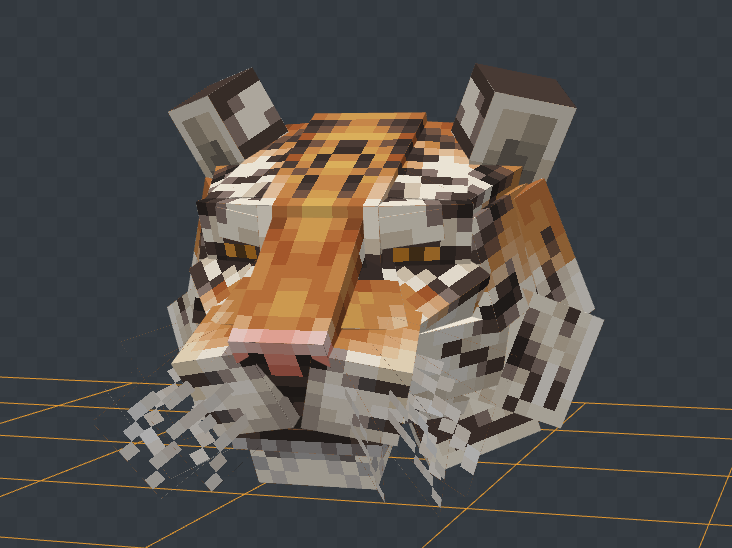 Tangwen_wt's tweet photo. 想起来好像有个老虎头我还没发过
#minecraft #blockbench https://t.co/BPBDwGzn5v