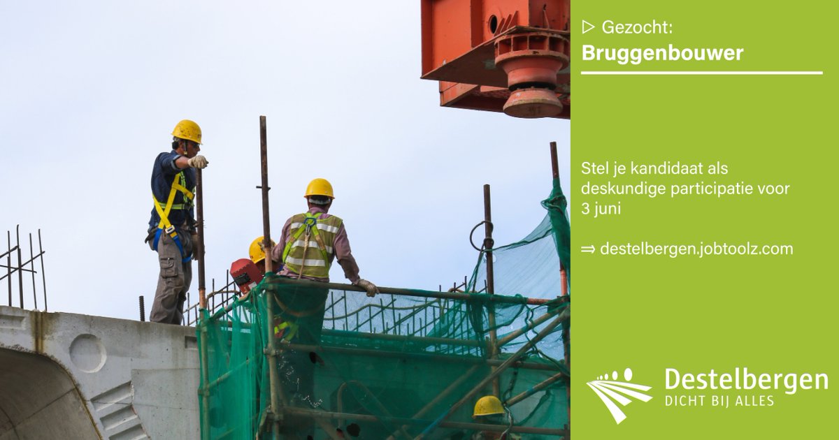 🌉 Maak jij graag de brug?
Niet met een dagje verlof, maar tussen burgers en beleid?
Word dan onze nieuwe deskundige participatie!

📅 Grijp je kans voor 3 juni
👉 destelbergen.jobtoolz.com/nl