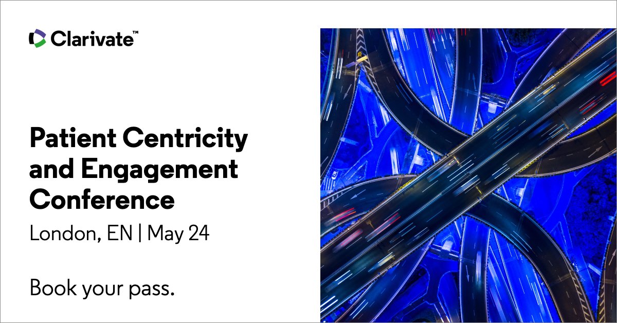 ClarivateHealth's tweet photo. Patients' needs & wishes are central to being patient centric. Dr. Grace Lomax from #PatientConnect, part of @clarivate, will discuss how the power of data can ensure patient centricity at the Patient Engagement Conference.
Register now: https://t.co/v6QDIO8KUe https://t.co/RWaNGoH7Fc