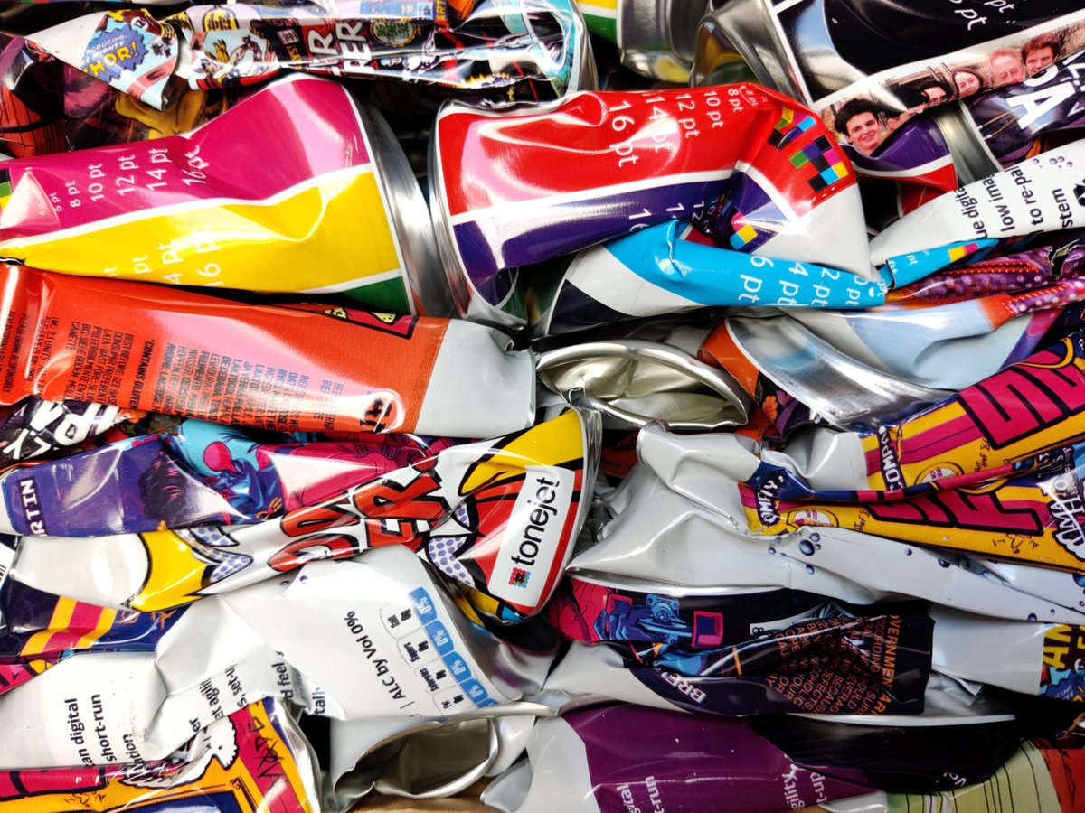 Did you know that used aluminium drink cans can be recycled, re-manufactured and back on supermarket shelves in 60 days? With no plastics or adhesives, Tonejet digitally printed cans remain 100% recyclable
#recycle #sustainable #aluminium #beveragecan #circulareconomy #craftbeer