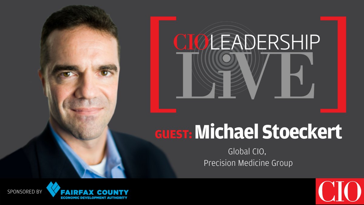 CIOonline's tweet photo. TODAY! Don't Miss #CIOLeadershipLive at 12 pm ET. Host @MaryfranJohnson interviews Michael Stoeckert, Global CIO of #PrecisionMedicineGroup. They'll discuss IT healthcare ecosystems, and more!
#CIOrole #ITStrategy #ITLeadership #DigitalTransformation
https://t.co/KK8s1loUkX https://t.co/7ipcdvIDJG