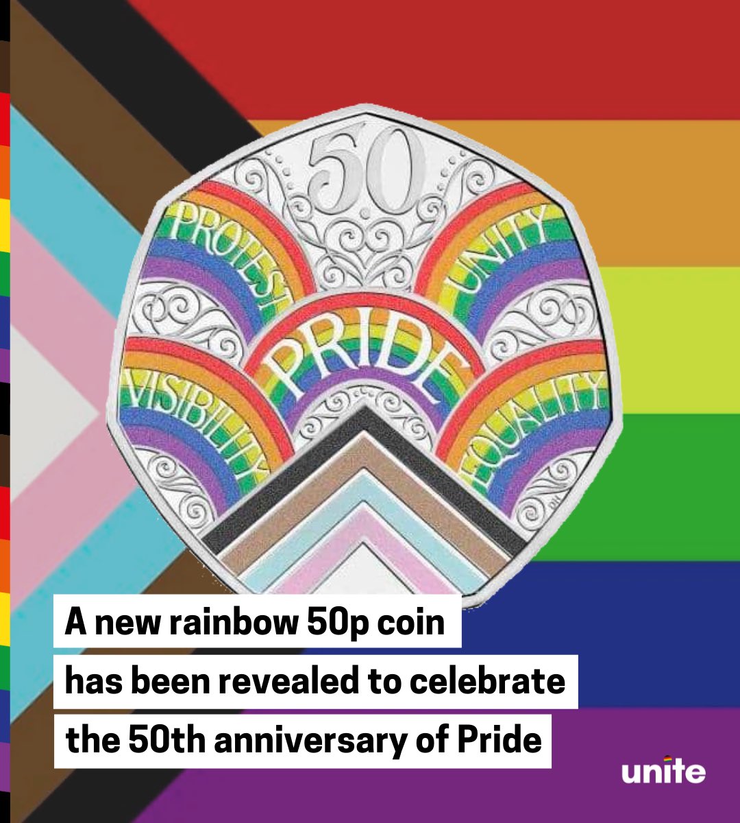 History has been made with a brand new rainbow coin! 

It will be the first time the LGBTQ+ community has been celebrated on a UK coin! 🏳️‍🌈