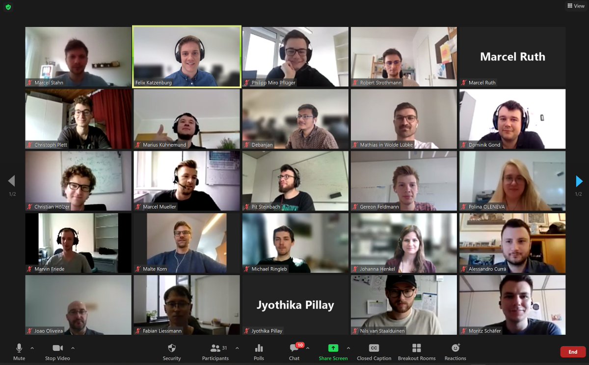 Kick-off! ⚽ Yesterday, the first PhD student meeting took place online. It was great to finally come together and start shaping the priority programme. #MolecularMachineLearning