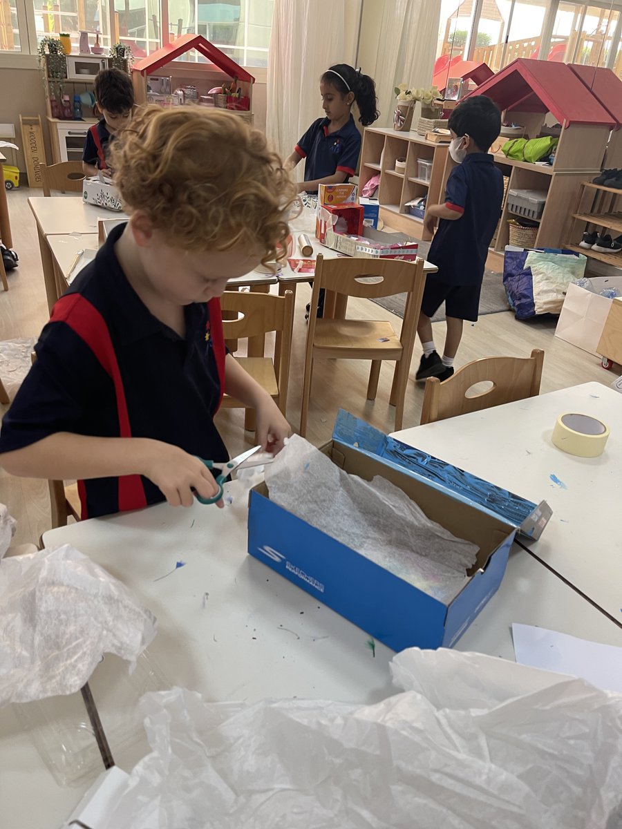 AIS_GradePrep's tweet photo. In #AISGradePrep C the children have been reading about “The Three Little Bears” and using positional language in maths as part of their learning in Maths. To extend their learning, the children made a cot for their baby bear out of recycled materials. #AISMaths #AISPrimarySch https://t.co/9pxeUL1c6E
