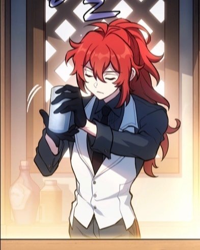 Player_Inn's tweet photo. Parece ser que la nueva skin (5*) de Diluc tendría inspiración en Diluc del manga.

Aparecería con con coleta alta, el fandom de Diluc hoy ha ganado!

#GenshinImpact https://t.co/C0ILW49Dtz