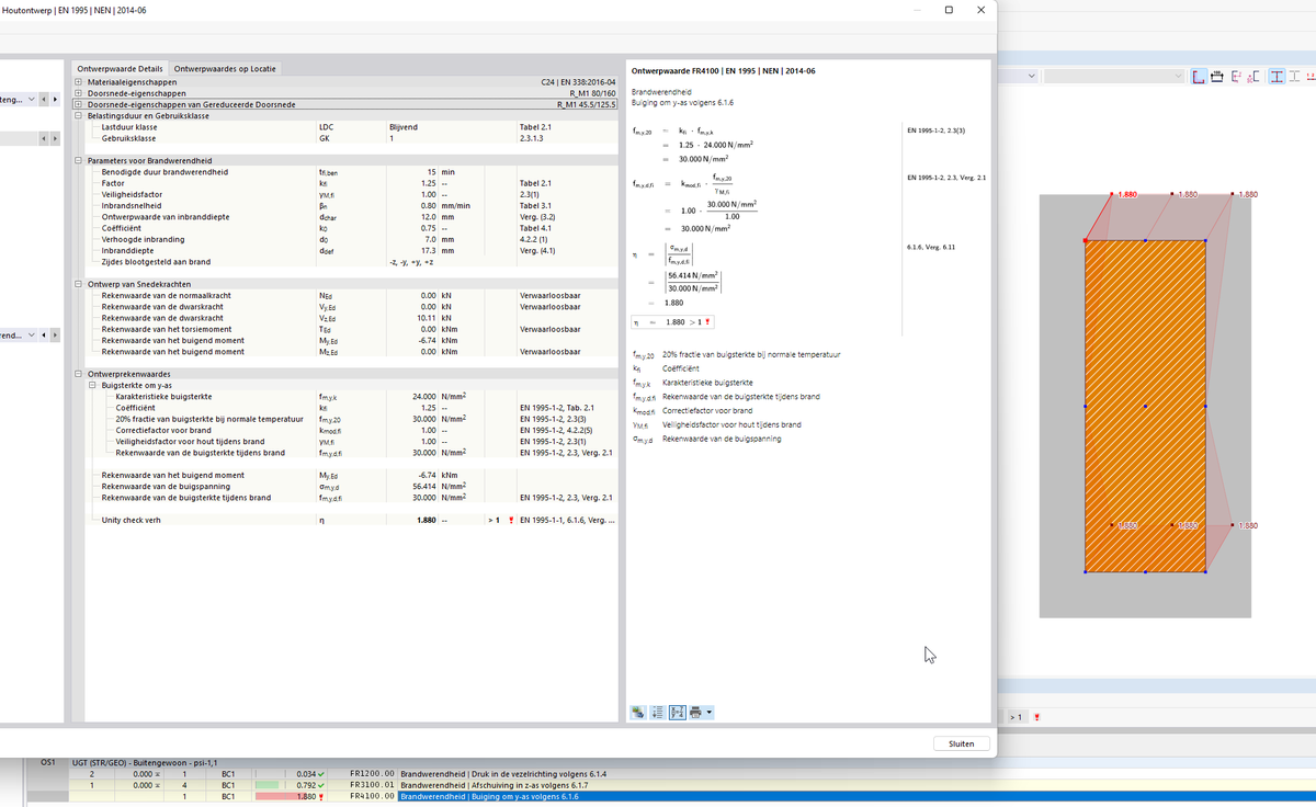 De inbranddiepte volgens de Eurocode 5 bepalen?

Ja, met Timber Design in RSTAB 9 of RFEM 6