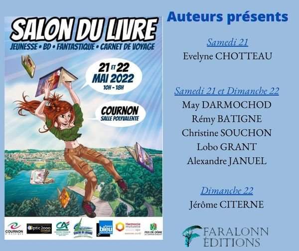 Loboliv63's tweet photo. Ce week-end, je serai présent, en compagnie de plusieurs auteur(e)s de @Faralonnedition, au Salon du livre de Cournon consacré à la Jeunesse et au fantastique.
N'hésitez pas à venir découvrir nos univers !
#Fantastique #Fantasy #imaginaire #faralonneditions https://t.co/sYVWxsVoL4