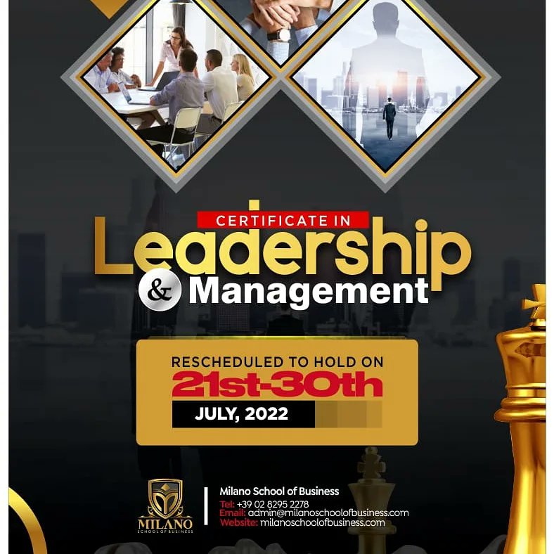 MilanoSchoolB's tweet photo. LEADERSHIP &amp; MANAGEMENT AND ENTERTAINMENT BUSINESS

New Dates 
We wish to announce that the Certificate in Leadership &amp; Management, as well as the Certificate in Entertainment Business – Photography, will now be held on July 21-30, 2022. 
1/ https://t.co/iW40xerZQv
