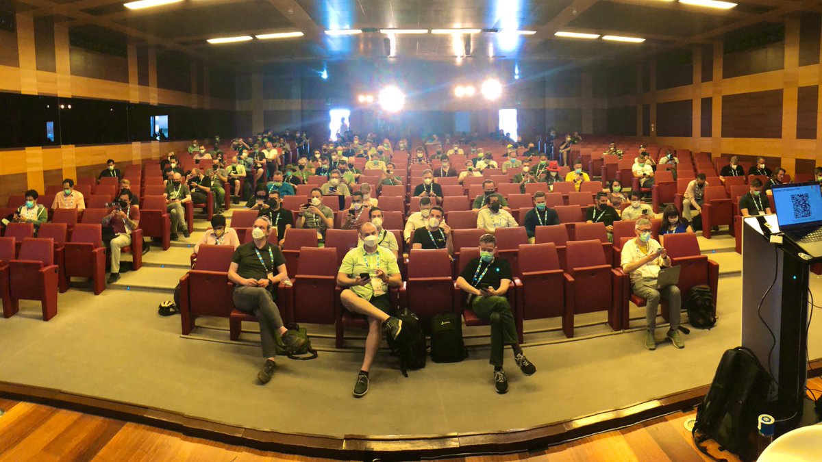 csantanapr's tweet photo. Thank you 🙇 to everyone that came to our #KubeConEU talk today where me and @salaboy presented @KnativeProject on the CNCF maintainer track for the first time 
Play the Knative Trivia Game App built with Knative Functions here https://t.co/aYDdvM8OOe https://t.co/wiutUylsU2
