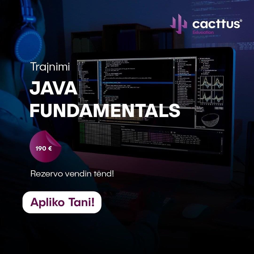 cacttusedu's tweet image. Është koha më e mirë për të mësuar diçka të re! 💡
E çka më mirë se një gjuhë programimi 💻
Zgjedh njërin nga trajnimet #JavaFundamentals ose #FrontEndWebDevelopment të cilat do të fillojnë nga data 30 maj.
cacttus.education/aplikimi/