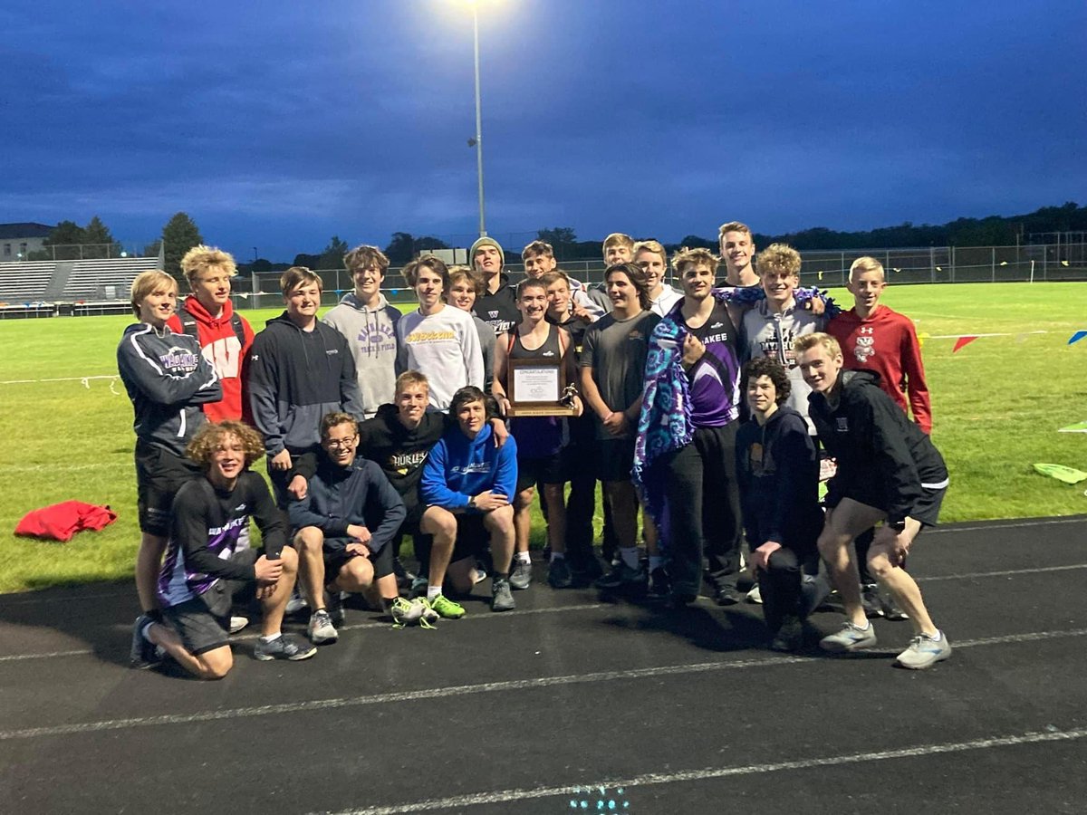 WaunakeeCSD's tweet photo. Congrats to our #WaunakeeWAY track and field student-athletes and coaches! Conference Champs! 🏆 https://t.co/ZLisMMyx8n