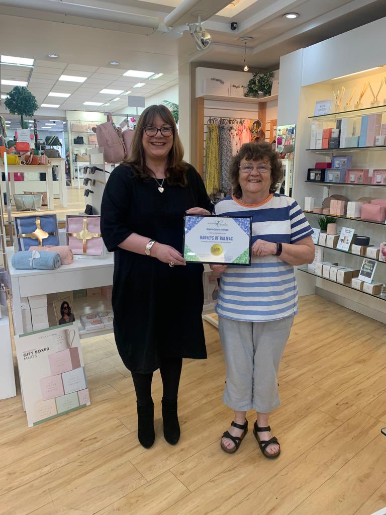 harveyshalifax's tweet photo. Harvey’s are proud to have become a Corporate sponsor of The Women’s Centre. Angela Everson, the CEO, presenting us with our certificate. https://t.co/CIF34RH14F