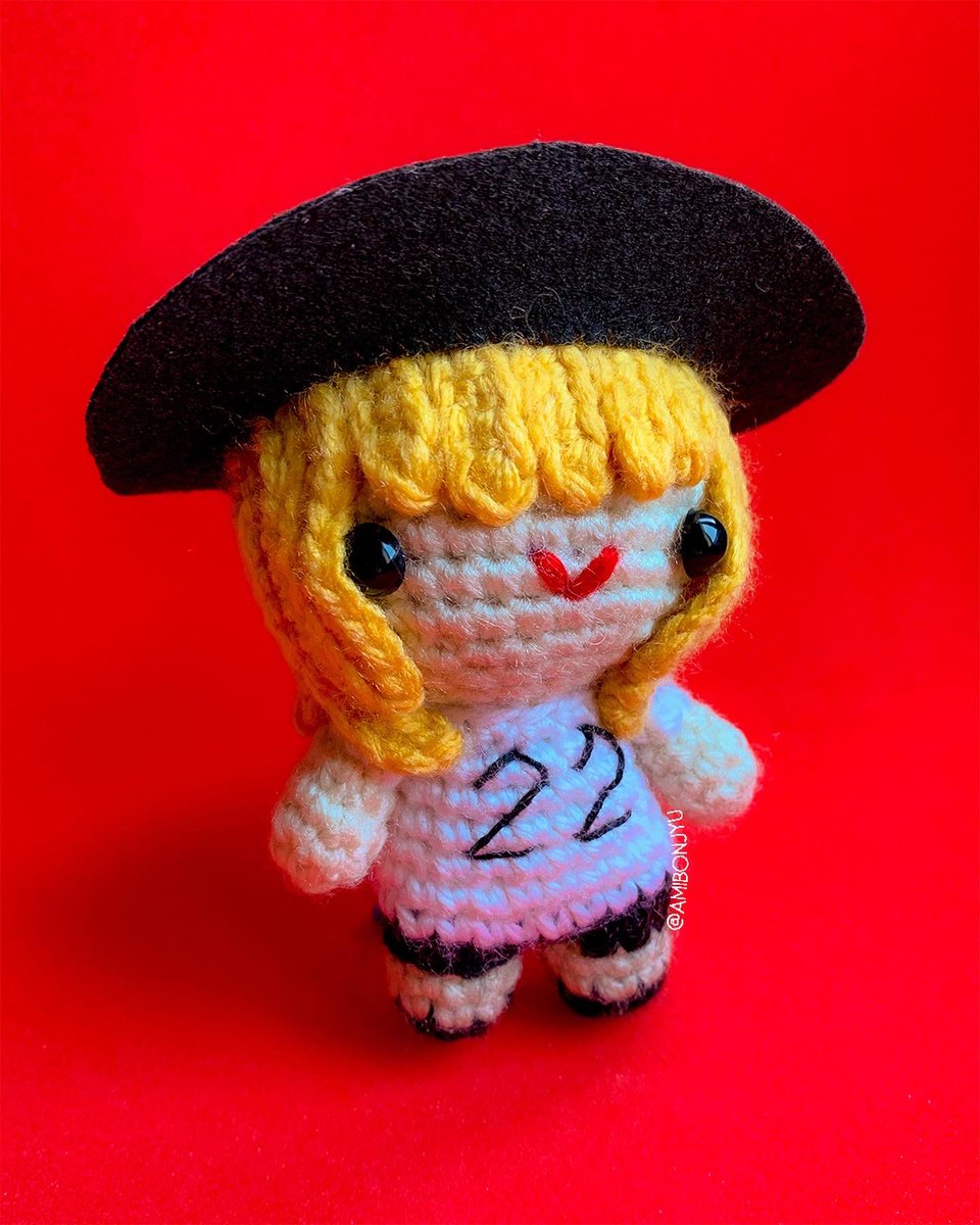 I crocheted a @taylorswift13 #amigurumi inspired from her 22 music video! ❤️ #crochet