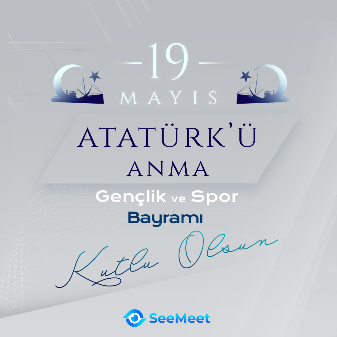 seemeetlive's tweet photo. 19 Mayıs Atatürk’ü Anma Gençlik ve Spor Bayramı’mız kutlu olsun. 🇹🇷🇹🇷🇹🇷 #19Mayıs #19Mayıs1919 #SeeMeet https://t.co/JKMC3eZr5r