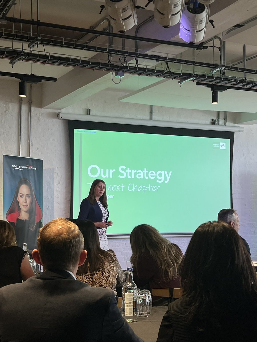 <a href="/jackieleiper/">Jackie</a> taking <a href="/ScottishWidows/">Scottish Widows</a> advisor summit audience through our new <a href="/LBGplc/">Lloyds Banking Group</a> strategy