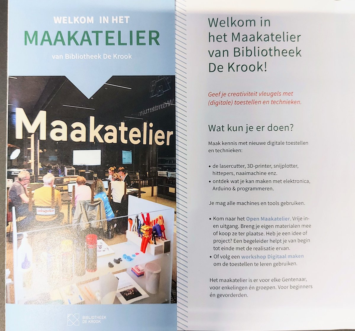 Van_Damme_Sara's tweet photo. Schepen @SamiSouguir opent officieel het #Maakatelier in @bibdekrook, met mooie woorden over het belang om mensen digitaal op weg te helpen! Kom zelf nieuwe maaktechnologie ontdekken. Gratis en met begeleiding, dus ook voor starters. https://t.co/rbu38owlMV #makers #Einclusie https://t.co/aXFUvKnaCW