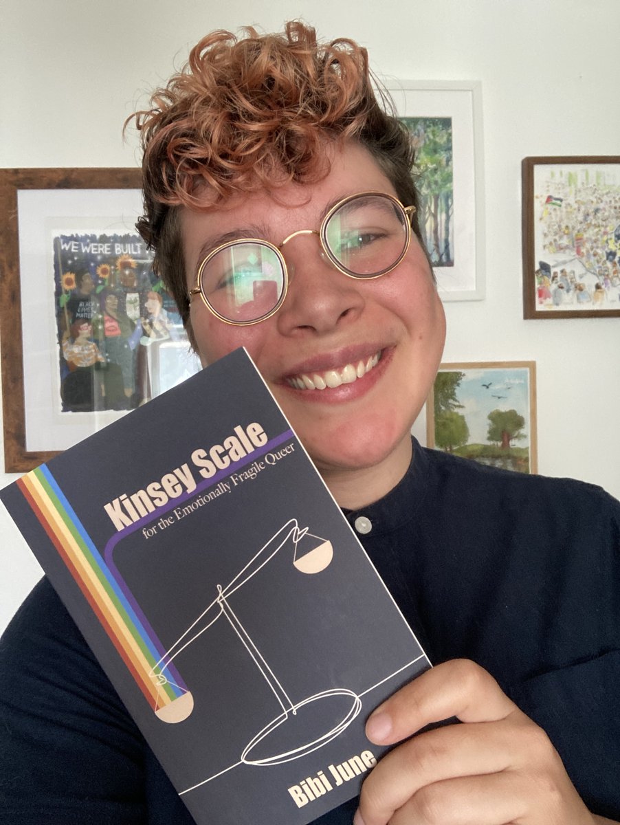 BibiJuneS's tweet image. 🏳️‍🌈 Kinsey Scale for the Emotionally Fragile Queer 🏳️‍⚧️

My fourth pamphlet is out now with @BurningEyeBooks 🥳 It is a rewrite of the original Kinsey Scale, an archaic measure of queerness ranging 0-6. My version is fit for a generations of messy queers who are bad at numbers.