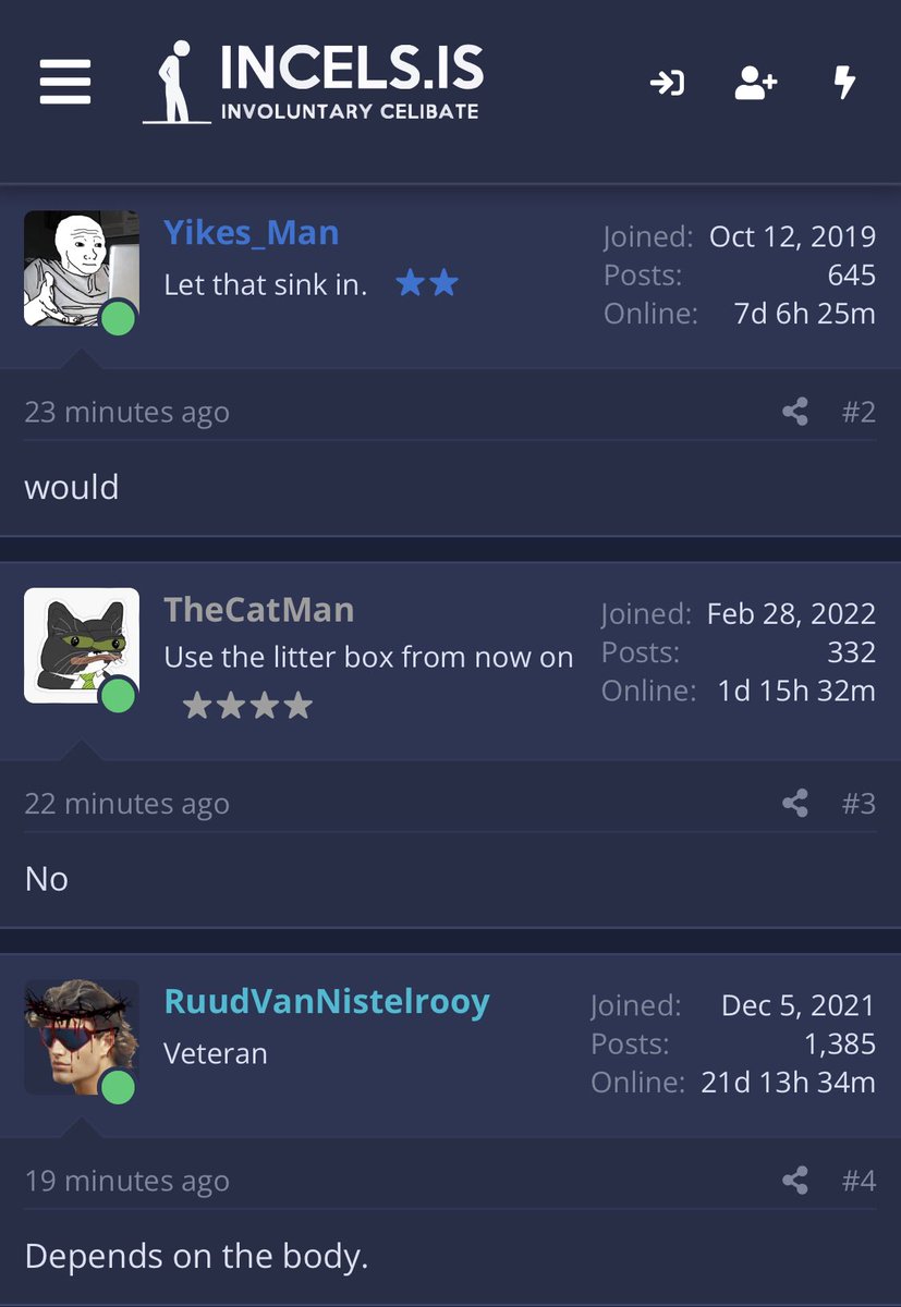 EXPELincels's tweet photo. Incels continuing to demonstrate how voluntary their situation actually is. #EXPELincels https://t.co/aoiKhPyvfT