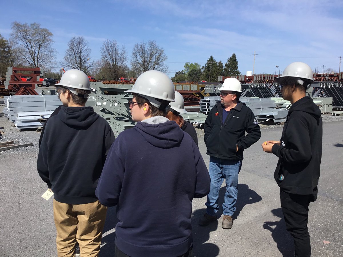 pvc0re's tweet photo. High Steel, thank you for allowing us to visit and for the highest quality welds for bridge girders we drive over everyday.Thank you! https://t.co/a8n6IpgLUa