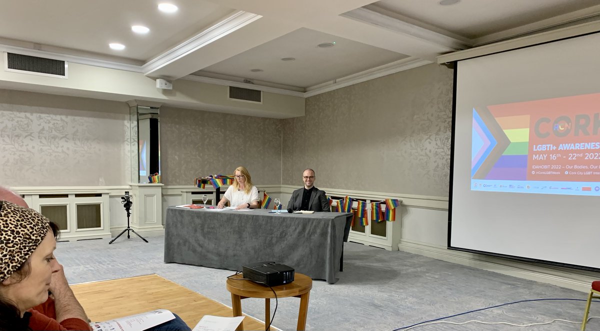 CorkLGBTweek's tweet photo. Great presentation from @manuelvrqz of @RainbowcitiesO as part of our #LGBTIAwarenessWeek and really rich discussion from panellists on #OurBodiesOurLivesOurRights: Margaret of @mercy_nursing Ailsa of @GayProjectIRL Kate of @LINCwomen Sinead of @flacireland . https://t.co/AfL2BFMDR0