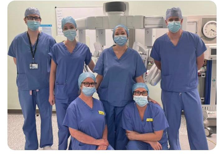 Can you spot the newest recruit among the group ????  It's the wee guy at the back - our surgical robot !!!!