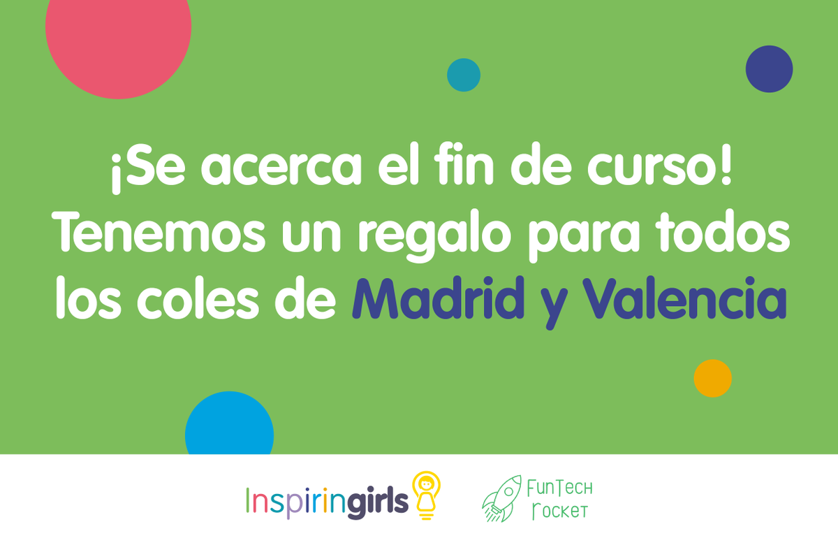 Unimos fuerzas con <a href="/FunTech_Rocket/">FunTech Rocket</a> para acercar a los niños/as la programación y la tecnología. En los centro educativos seleccionados se impartirán talleres gratuitos de Iniciación a la Programación.

Si estás interesado, rellena el siguiente formulario👇
bit.ly/38yo768