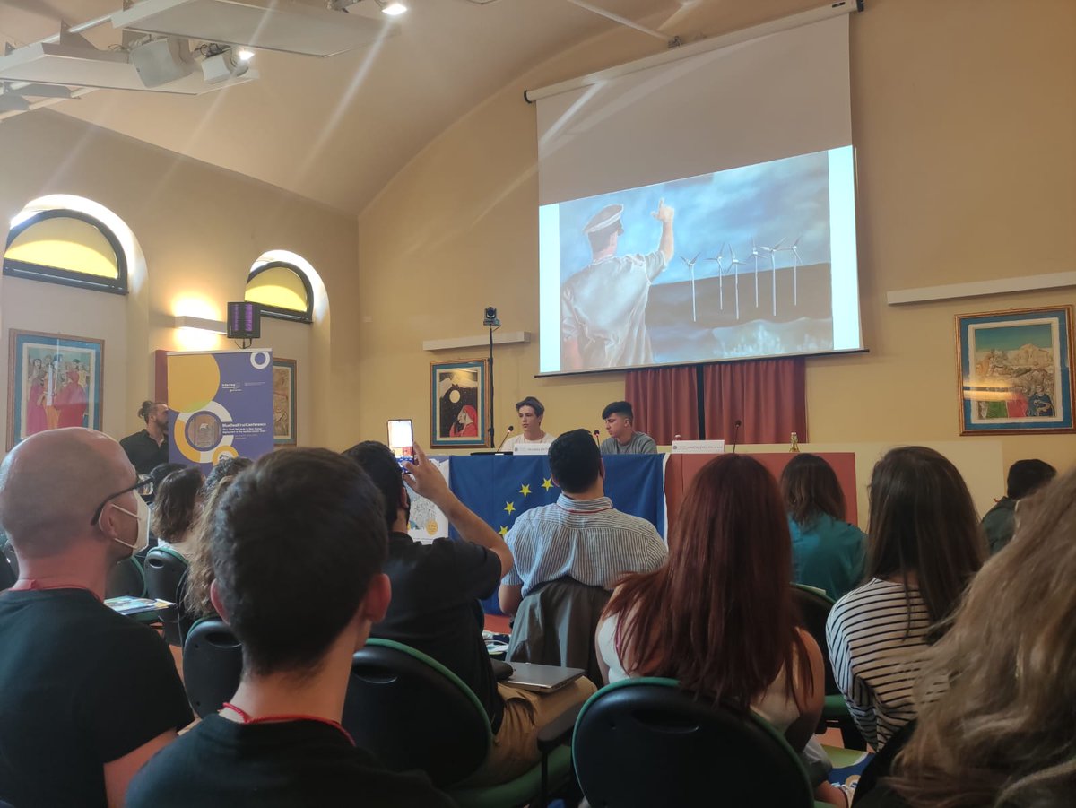 bluedeal_med's tweet photo. #BDFinalConference #BDfortheFuture🏆
ARTISTIC EXPRESSION category
🗣️ Pascal English School 🇨🇾 presented "Future Landscape", based on an oil painting representing in a combined way the sea and the waves of Cyprus Sea combineing sounds and 3D representation of blue energy solution https://t.co/hbe3MHQOka