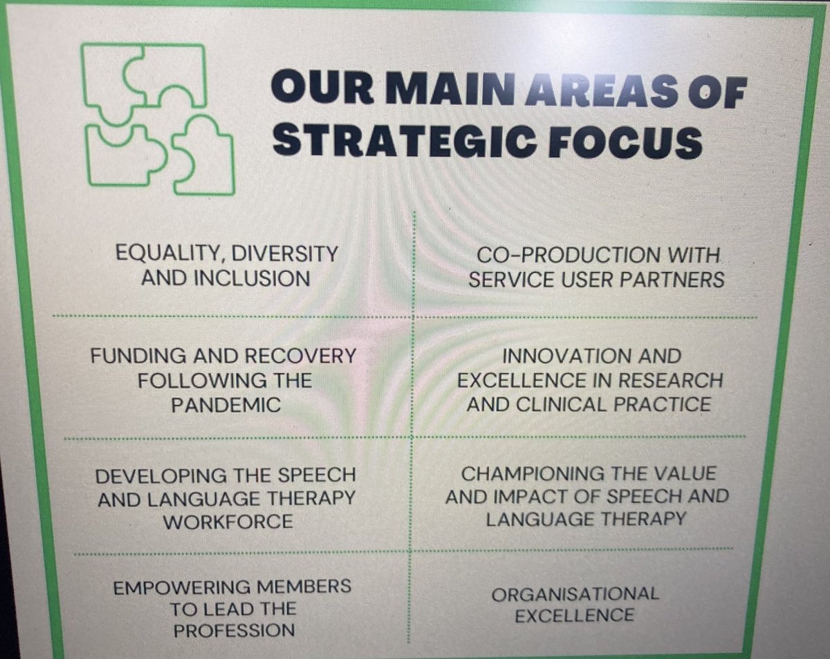 SltRos's tweet photo. RCSLT priorities #oursltstudyday22 https://t.co/845uljj50y