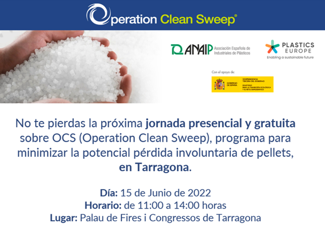 PlasticsEuropES's tweet image. ¿Quieres saber más del #ProgramaOCS y cómo desde la industria podemos evitar la fuga de granza al medio ambiente? Únete a la jornada que organizamos con @Aeqtonline y @ANAIP_es 🗓️el 15/6 con el apoyo de @mitecogob, @gencat y @AENOR #IndustriaComprometida
👉bit.ly/39eayZy