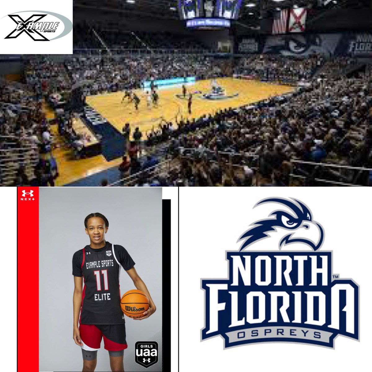 Congratulations to 2024 6’2 F Ariana Bullock-Williams on receiving a scholarship offer from the University of North Florida. #ExampleStrong #JustWork