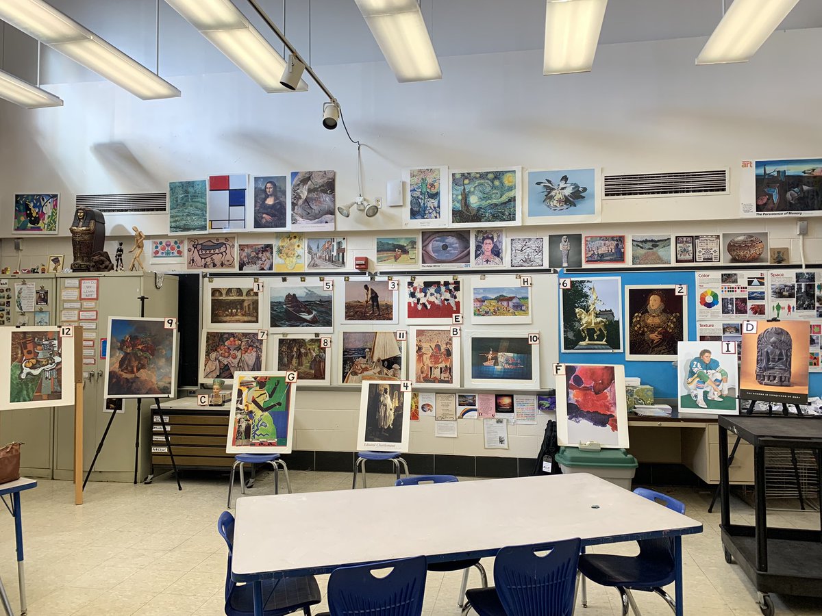 MrsSLeonard's tweet photo. Art Goes to School Methacton wrapping up this week! Which piece from our portfolio will be the school favorite?! https://t.co/k2akn0VLB3