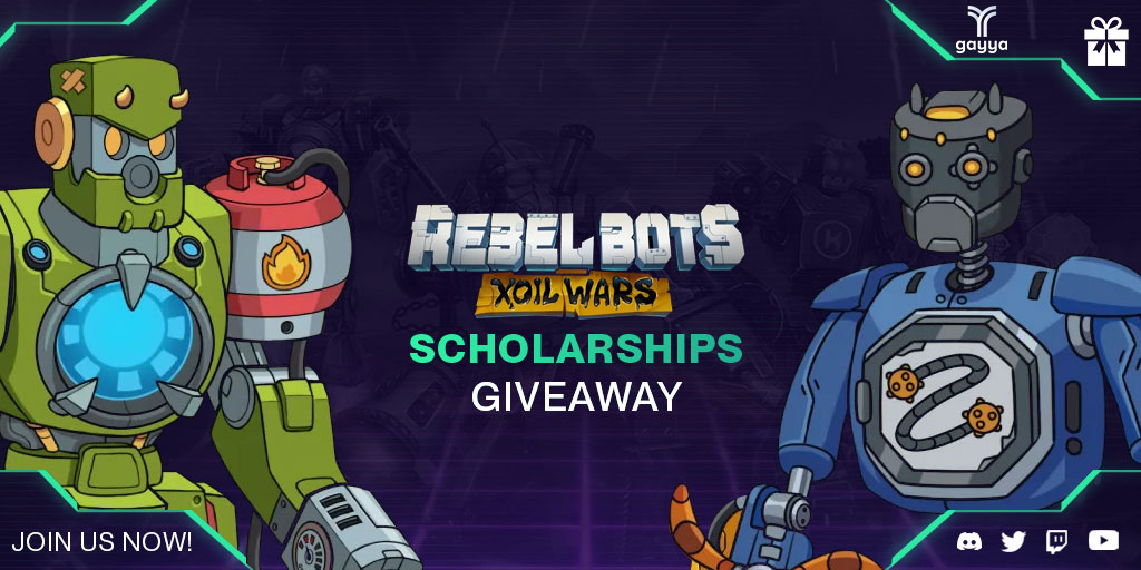 gayya_io's tweet photo. ⚠️Attention !
🎉We are giving away 5 @REBEL_BOTS Scholarships!

➡️Follow @gayya_io   
➡️Like and Retweet this post
➡️Join our Discord https://t.co/KxG5JaJket
➡️Tag 3 Friends

We will be announcing the winners in 3 days!

Don't forget more scholarships will be coming🥳
Let's go🚀 https://t.co/6SCg1kUZdm