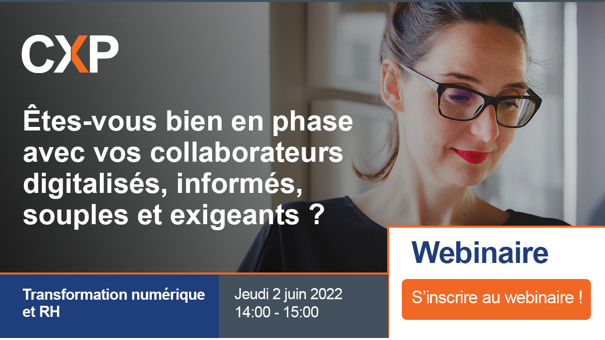 CXPgroup's tweet photo. Digitalisation de la fonction RH : Les avantages dâune stratĂ©gie de digitalisation pour la #DRH et pour l'entreprise. #DigitalRH #DigitalisationRH #SIRH
@CXPgroup et @junepartners vous donnent rdv jeudi 2 juin 2022 Ă 14h00
INVITATION â¶ïž https://t.co/DJNagLDG70 https://t.co/R2M6FynrDj