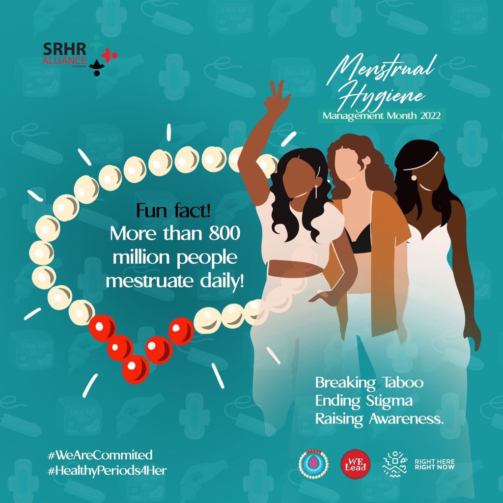 More than 800 million people menstruate daily.Ensure that all targeted women and girls, in respective project areas, are able to personally access menstrual hygiene materials, which are environment friendly
#WeAreCommitted 
#HealthyPeriod4Her 
#WeLeadOurSRHR