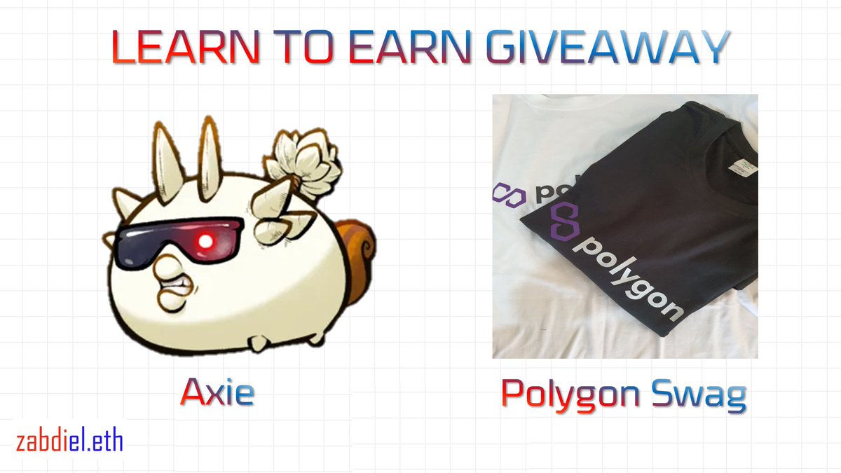 beau_zabdiel's tweet photo. I heard that Learn 2 Earn is hot right now!🔥

To win an Axie or some Polygon swag:

1.  RT and Like the pinned post
2. Drop your feedback and the things your have learned on  "Where to build" blog.

We will choose the winner based on the quality of the answer👀
#AxieGiveaway https://t.co/VZ5ZUDaoGJ